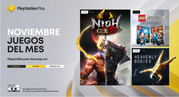 Los juegos gratis de Noviembre de PlayStation Plus