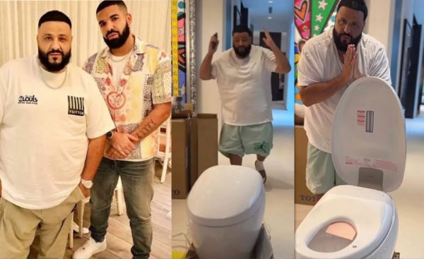 Drake le regaló inodoros de lujo a DJ Khaled por su cumpleaños