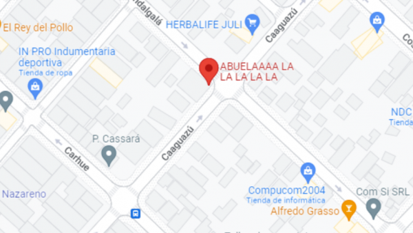 “Abuela la la la la la” aparece en Google Maps como lugar de culto