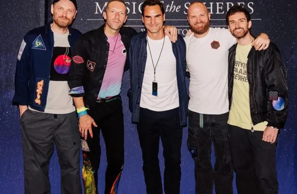 Roger Federer subió al escenario con Coldplay en Zurich