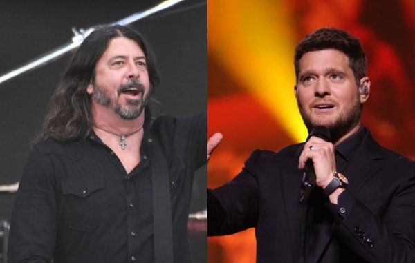 Michael Bublé apareció de sorpresa en un show de Foo Fighters