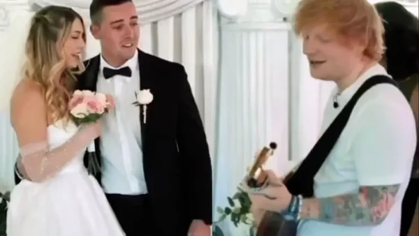 Ed Sheeran se coló en un casamiento para cantar su nueva canción