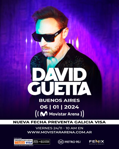 David Guetta regresa a Buenos Aires