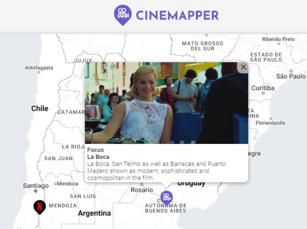 Cine Mapper, un mapa interactivo para cinéfilos