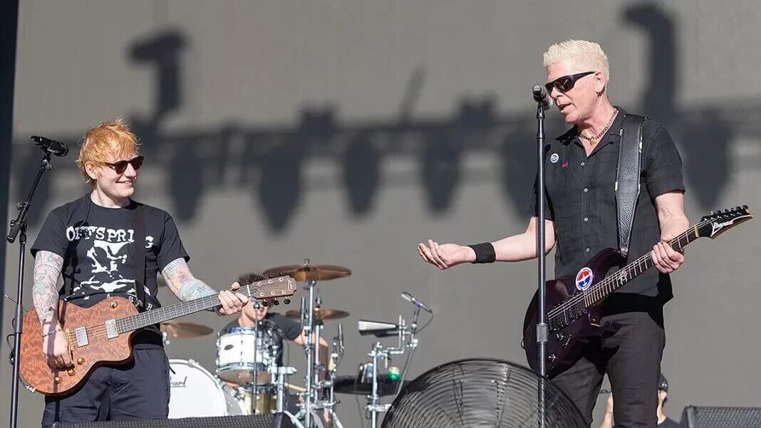 Ed Sheeran cumplió el sueño de unirse a The Offspring