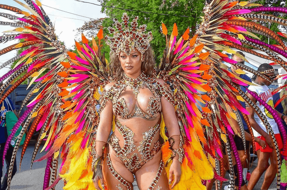 Rihanna participó del Carnaval de Barbados
