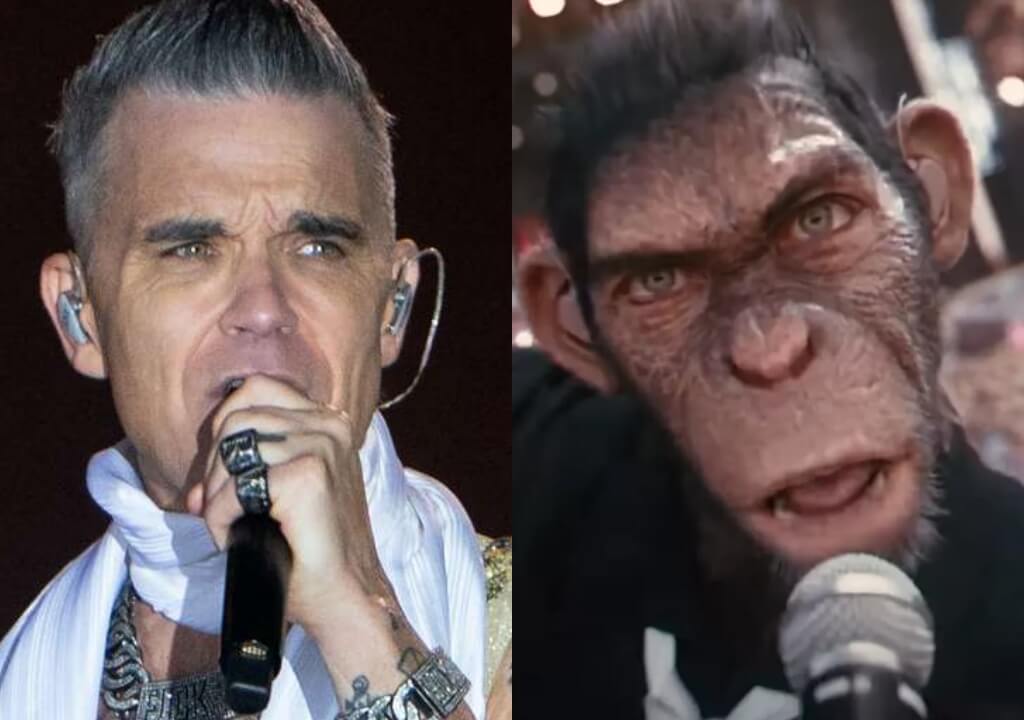 Robbie Williams se transforma en mono en el tráiler de su biopic