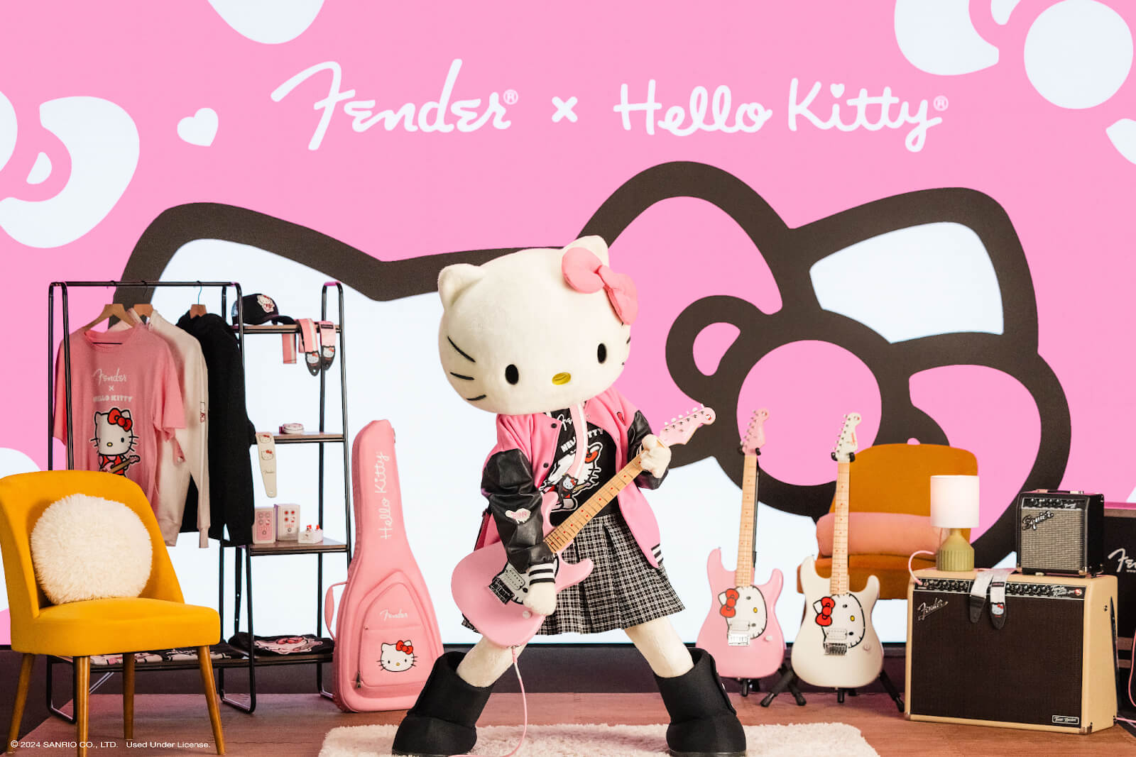 Fender lanza una colección por los 50 años de Hello Kitty