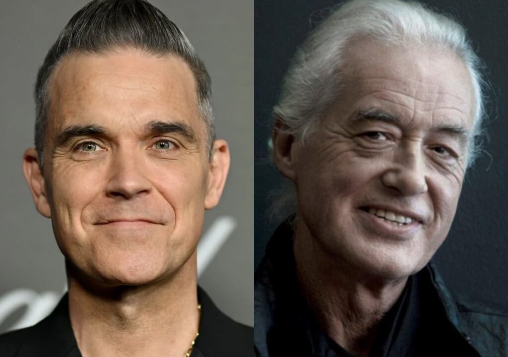 Robbie Williams y Jimmy Page enfrentados por un árbol