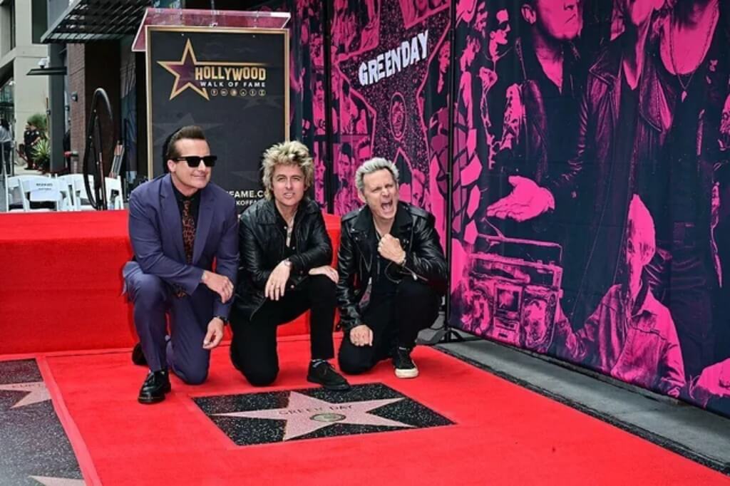 Green Day recibió su estrella en el Paseo de la Fama